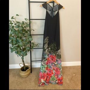 Water Color Floral Maxi Dress